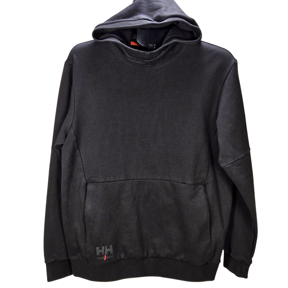 Men's Helly Hansen Large Black Workwear Graphic Logo Pullover Hoodie Outdoor